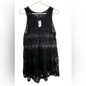 Express Black Lace Top